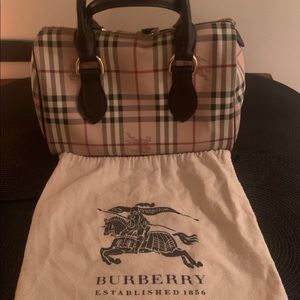 Authentic Burberry Handbag Purse Bowler Bag